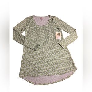 🍂 NWT LULAROE Green Gray Circle Top Size XXS